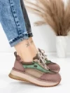Pantofi Sport Dama din piele naturala 2625 COFFEE-CREAM | ADVANCER