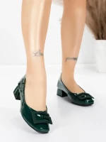 Pantofi cu toc din piele naturala 1011-1062 GREEN | FORMAZIONE