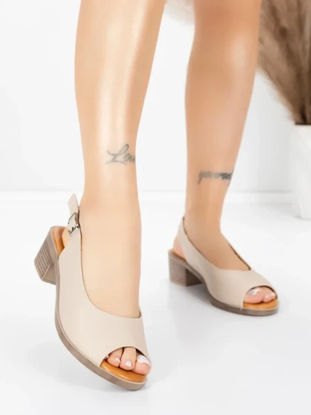 Sandale Dama din piele naturala 352-1 APRICOT | ADVANCER