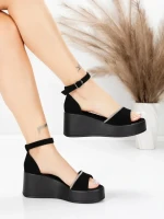 Sandale Dama cu Platforma 5H76 BLACK | MEI