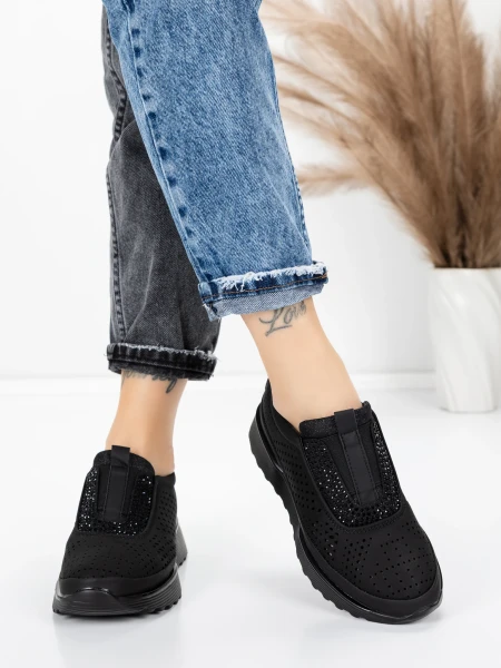 Sneakers Dama 5H68 Negru | Mei » MeiMei.Ro