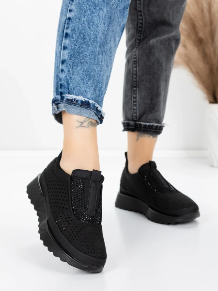 Sneakers Dama 5H68 Negru | Mei » MeiMei.Ro