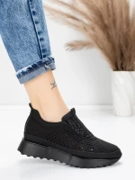 Sneakers Dama 5H68 Negru | Mei » MeiMei.Ro