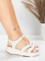 Sandale Dama cu Platforma 032 Crem | Advancer » MeiMei.Ro