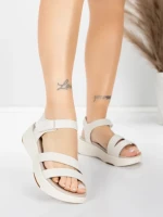 Sandale Dama cu Platforma 032 Crem | Advancer » MeiMei.Ro