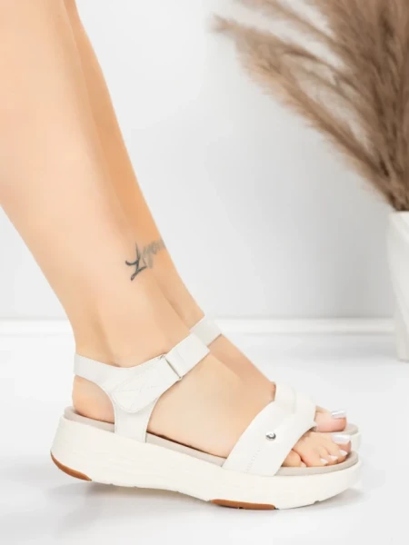 Sandale Dama cu Platforma 036 Crem | Advancer » MeiMei.Ro