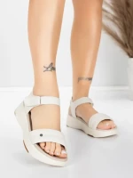 Sandale Dama cu Platforma 036 Crem | Advancer » MeiMei.Ro