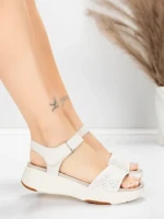 Sandale Dama cu Platforma 037 Crem | Advancer » MeiMei.Ro