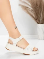 Sandale Dama cu Platforma 037 Crem | Advancer » MeiMei.Ro