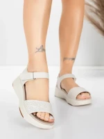 Sandale Dama cu Platforma 037 Crem | Advancer » MeiMei.Ro