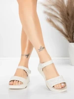 Sandale Dama cu Platforma 037 Crem | Advancer » MeiMei.Ro