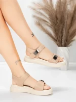 Sandale Dama cu Talpa Joasa 1028 Piersica | Advancer » MeiMei.Ro