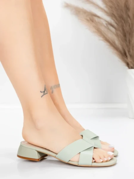 Sandale Dama cu Toc Gros 103 Verde | Advancer » MeiMei.Ro