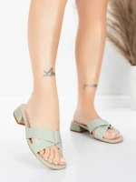 Sandale Dama cu Toc Gros 103 Verde | Advancer » MeiMei.Ro