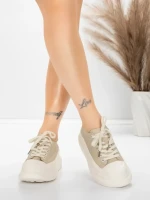 Pantofi Sport Dama din piele naturala 227802 Piersica |... » MeiMei.Ro