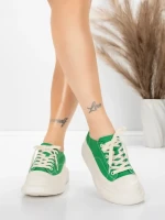 Pantofi Sport Dama din piele naturala 227802 Verde | Ad... » MeiMei.Ro