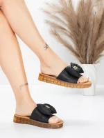 Papuci Dama cu Talpa Joasa 28118 Negru | Advancer » MeiMei.Ro