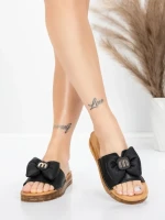 Papuci Dama cu Talpa Joasa 28118 Negru | Advancer » MeiMei.Ro