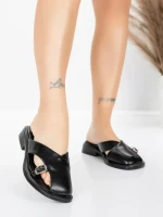 Papuci Dama cu Talpa Joasa 5GS63 Negru | Mei » MeiMei.Ro