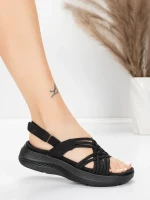 Sandale Dama cu Platforma 5GS67 Negru | Mei » MeiMei.Ro