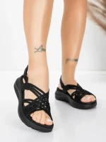 Sandale Dama cu Platforma 5GS67 Negru | Mei » MeiMei.Ro