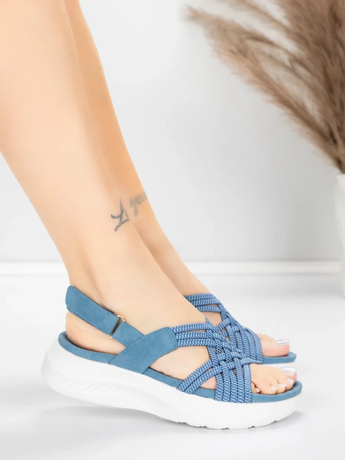 Sandale Dama cu Platforma 5GS67 Albastru | Mei » MeiMei.Ro