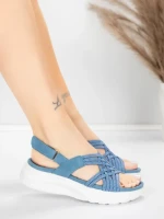Sandale Dama cu Platforma 5GS67 Albastru | Mei » MeiMei.Ro