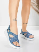 Sandale Dama cu Platforma 5GS67 Albastru | Mei » MeiMei.Ro