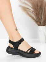 Sandale Dama cu Platforma 5GS68 Negru | Mei » MeiMei.Ro