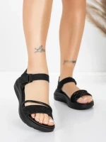 Sandale Dama cu Platforma 5GS68 Negru | Mei » MeiMei.Ro