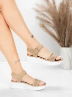 Sandale Dama cu Platforma 5GS68 Piersica | Mei » MeiMei.Ro