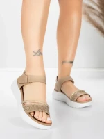 Sandale Dama cu Platforma 5GS68 Piersica | Mei » MeiMei.Ro