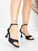 Sandale Dama cu Toc Subtire 5GZ90 Negru | Mei » MeiMei.Ro
