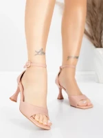 Sandale Dama cu Toc Subtire 5GZ90 Roz | Mei » MeiMei.Ro