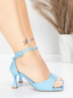 Sandale Dama cu Toc Subtire 5GZ90 Albastru | Mei » MeiMei.Ro
