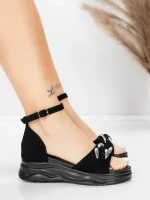 Sandale Dama cu Platforma 5H75 Negru | Mei » MeiMei.Ro