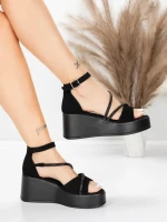 Sandale Dama cu Platforma 5H77 Negru | Mei » MeiMei.Ro