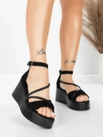 Sandale Dama cu Platforma 5H77 Negru | Mei » MeiMei.Ro