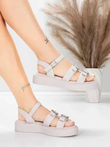 Sandale Dama cu Talpa Joasa 5H80 Roz | Mei » MeiMei.Ro