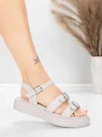 Sandale Dama cu Talpa Joasa 5H80 Roz | Mei » MeiMei.Ro