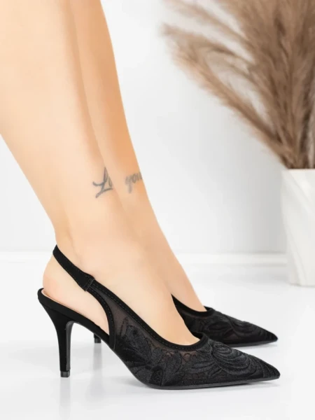 Pantofi Stiletto 5LE30 Negru | Mei » MeiMei.Ro