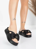 Papuci Dama cu Talpa Joasa TP637-1 Negru | Formazione » MeiMei.Ro