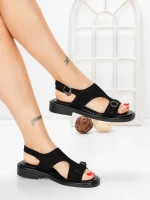 Sandale Dama cu Talpa Joasa 5SY36 BLACK | MEI