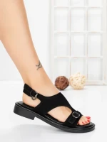 Sandale Dama cu Talpa Joasa 5SY36 BLACK | MEI