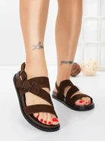 Sandale Dama cu Toc Gros 5SY38 BROWN | MEI