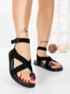 Sandale Dama cu Talpa Joasa 5SY39 BLACK | MEI