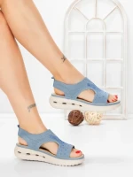 Sandale Dama cu Talpa Joasa 5GS29 BLUE | MEI