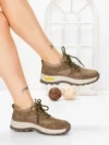 Pantofi Casual Dama din piele naturala K22112 KHAKI | BERLINER
