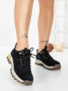 Pantofi Casual Dama din piele naturala K22112 BLACK | BERLINER