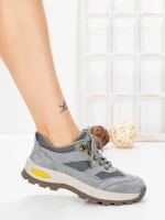 Pantofi Casual Dama din piele naturala K22112 GREY | BERLINER